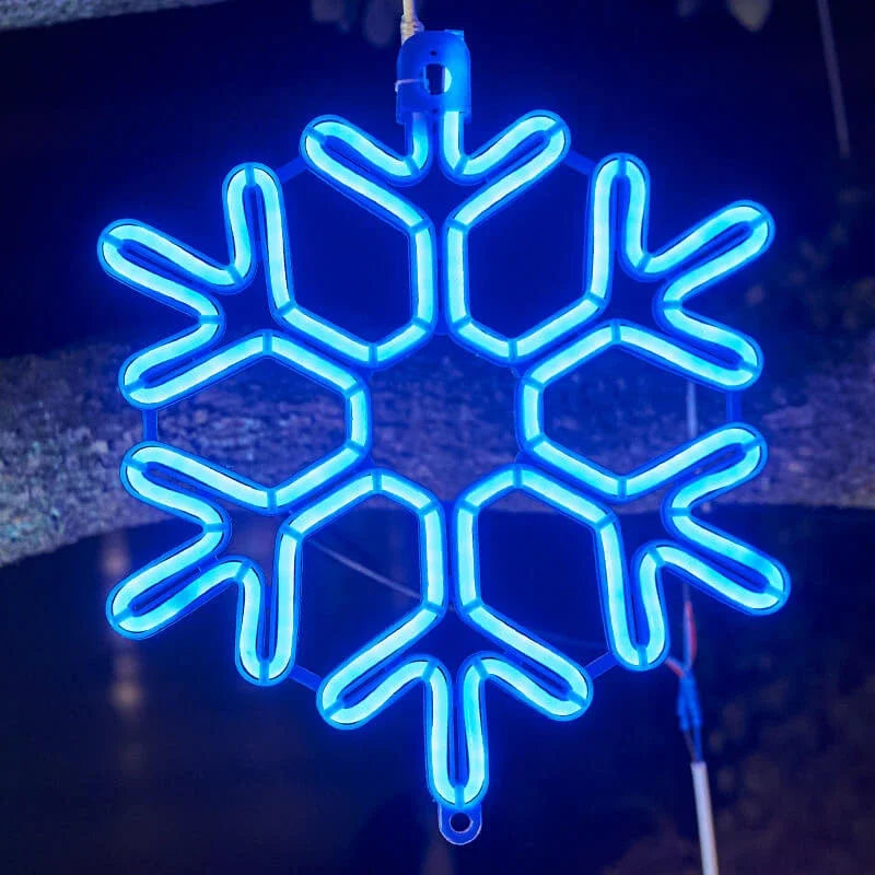 LumiSaga® Lumière LED Flocon de Neige Imperméable pour Une Décoration d'Hiver Magique