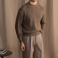 FUTIRE - Maglione a Collo Tondo con Maglia a Maglia Larga e Spessa