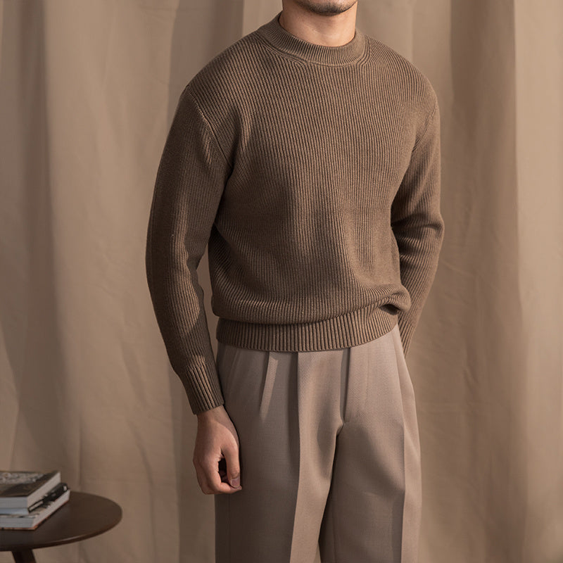FUTIRE - Maglione a Collo Tondo con Maglia a Maglia Larga e Spessa