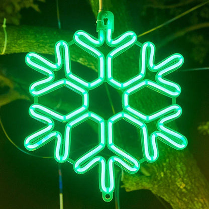 LumiSaga® Lumière LED Flocon de Neige Imperméable pour Une Décoration d'Hiver Magique