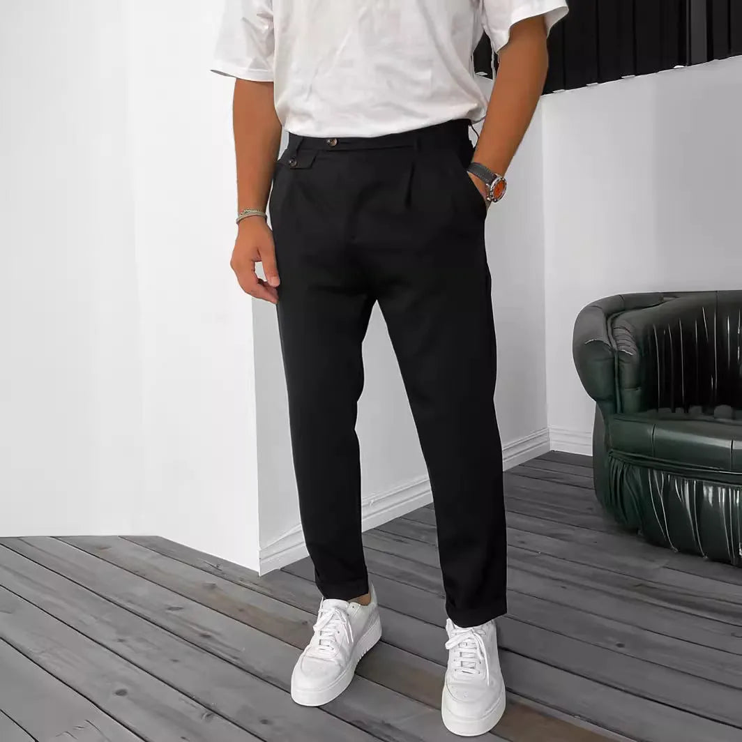 Pantaloni Casual da Uomo a Colori Solidi
