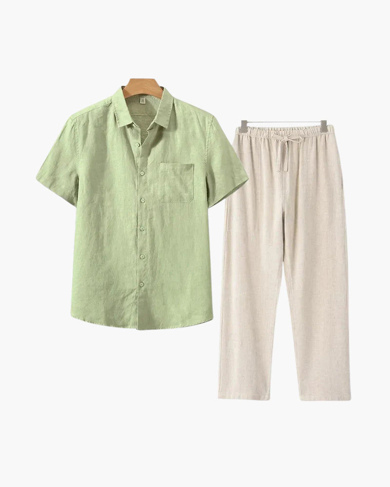 Old Money – Combo in Lino a Manica Corta