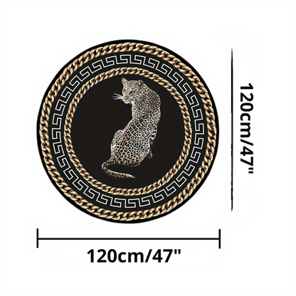 JungleElegance® Tapis Rond Léopard – Élégant & Luxueux pour Votre Maison