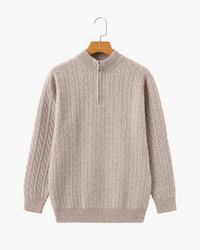 Half Zip in 100% Cashmere