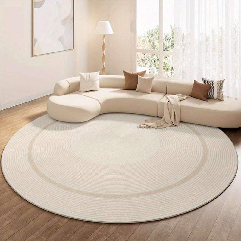 Tapis rond doux et antidérapant pour salon ou chambre