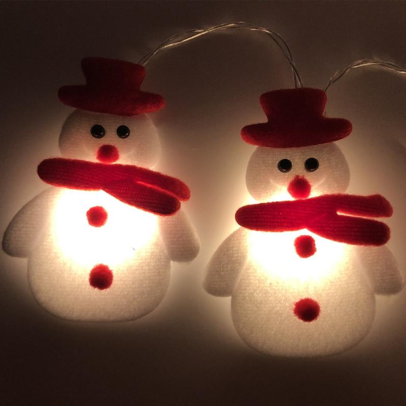 LampenLicht® Guirlande Lumineuse LED Bonhomme de Neige pour Décorations Festives