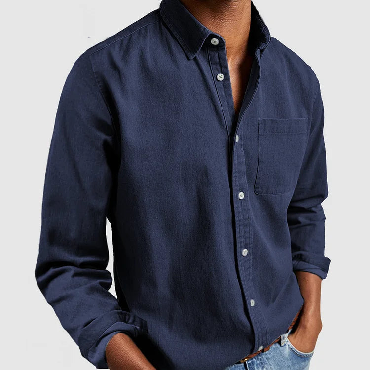 Camicia Base Casual in Cotone