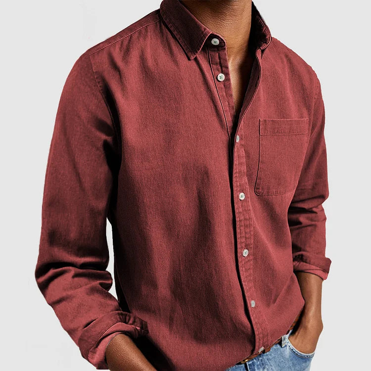 Camicia Base Casual in Cotone
