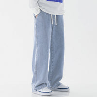 Jeans larghi dritti casual da uomo