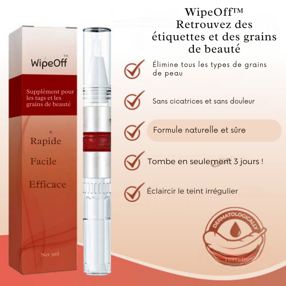 WipeOff™ Étiquettes & Détachant à taupes (1+1 Gratuit)