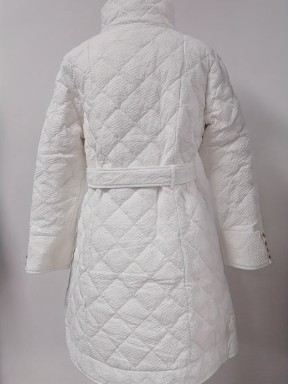 Alif® Élégant Manteau Matelassé pour Femme avec Ceinture