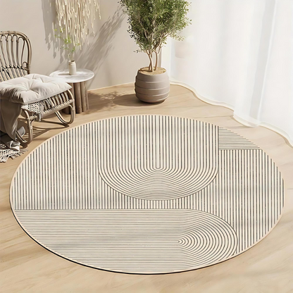 ScandiLuxe® Élégant Tapis Rond Antidérapant avec Rembourrage 8 mm