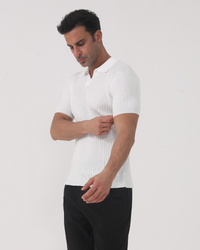 Polo in cotone a costine