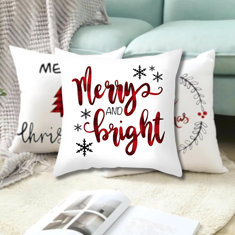 WeihnachtsZauber® Housse de Coussin Festive pour des Jours Confortables