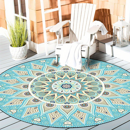 ZenDecor® Tapis Mandala Moderne – Antidérapant & Lavable