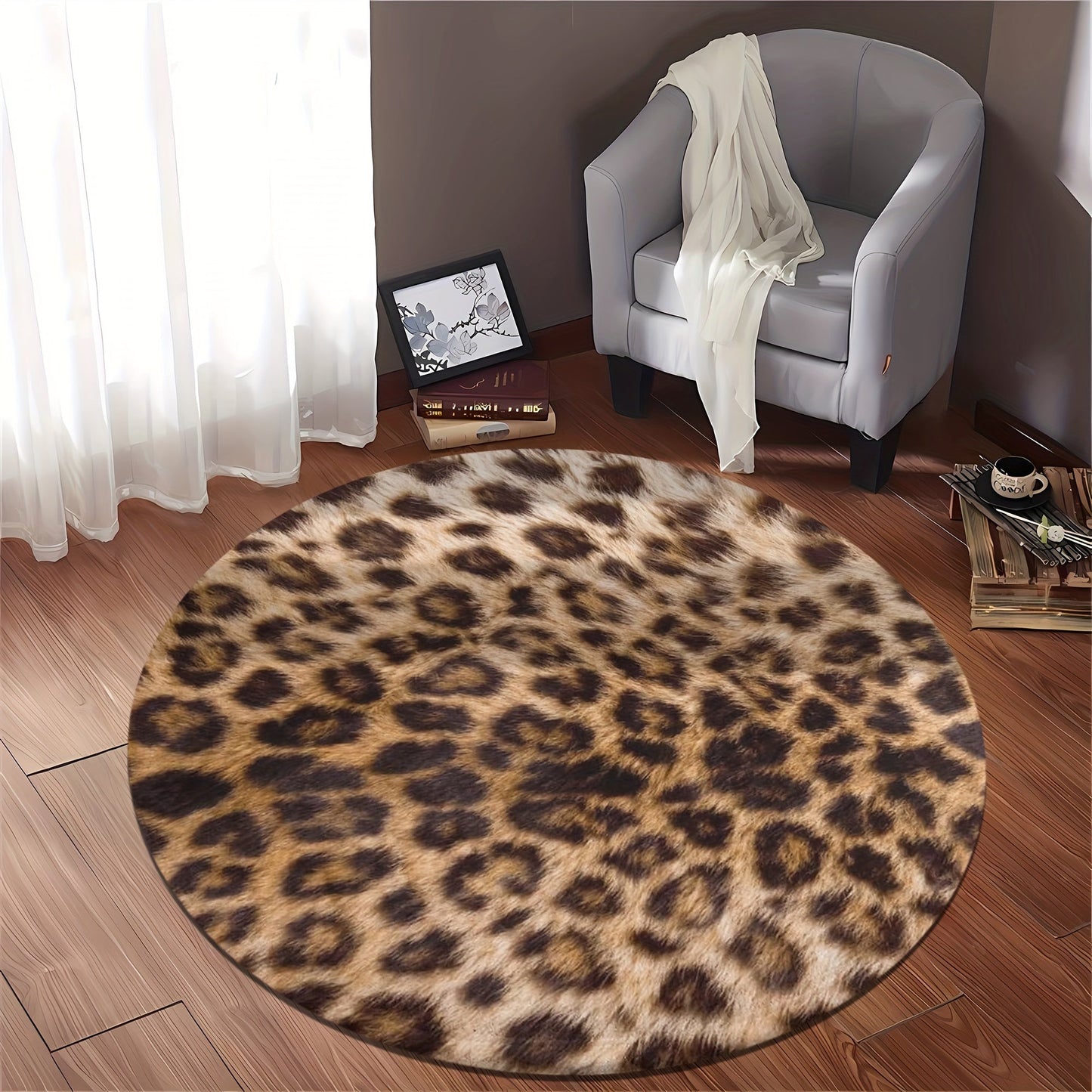 SafariFinesse® Tapis en flanelle luxueux à motif léopard pour un intérieur élégant