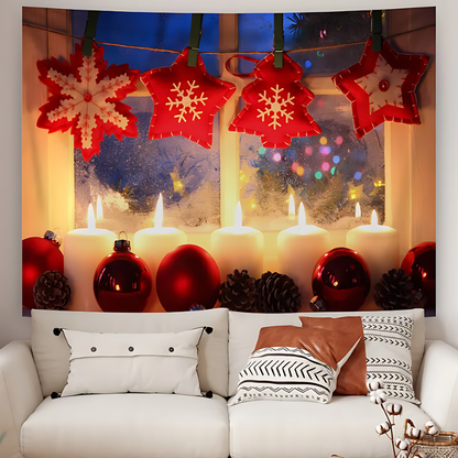 Joyful Decor® Tapisserie Murale Festive pour des Jours de Fête Éclatants