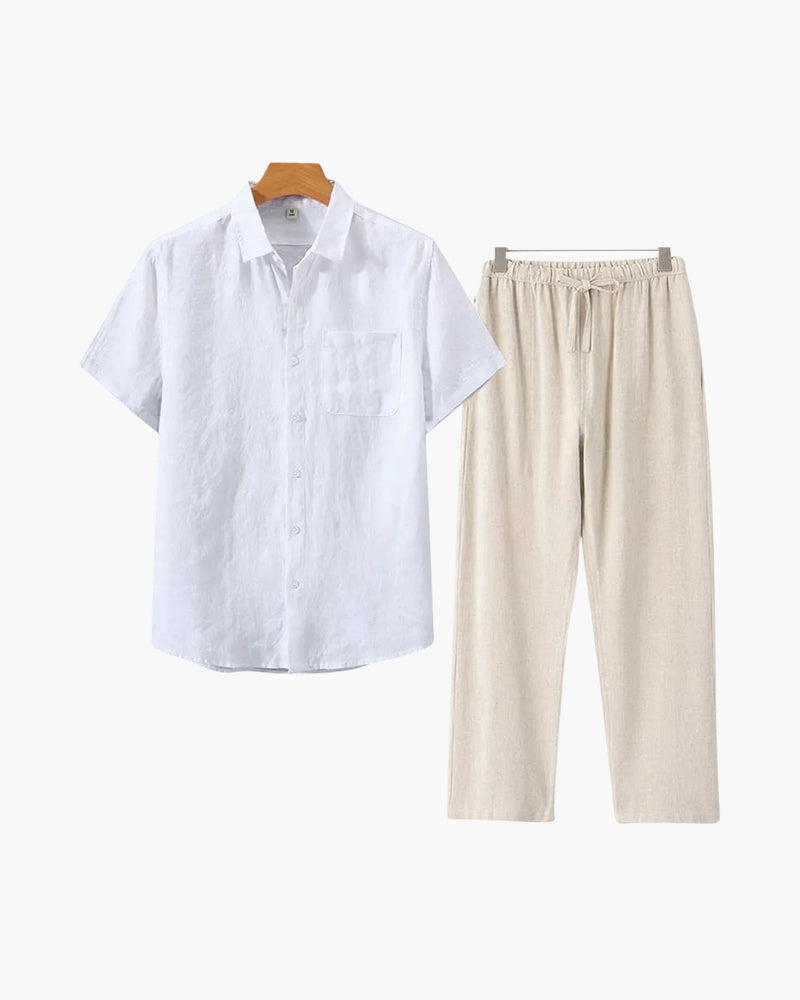 Old Money – Combo in Lino a Manica Corta