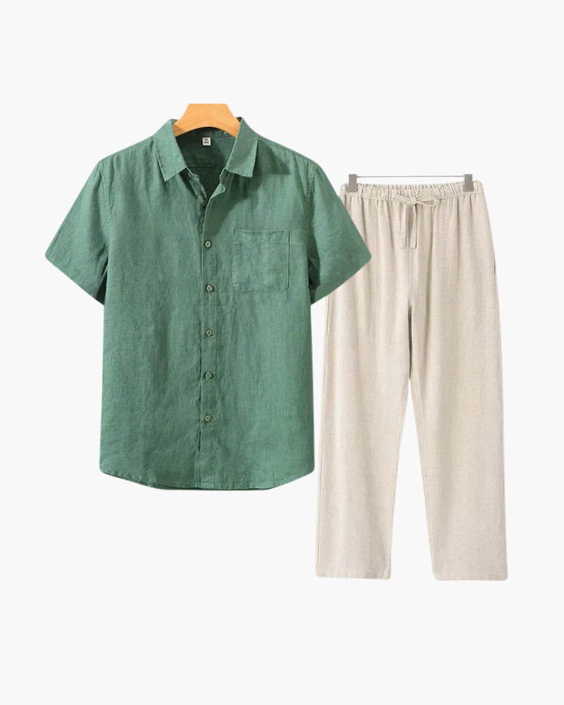 Old Money – Combo in Lino a Manica Corta