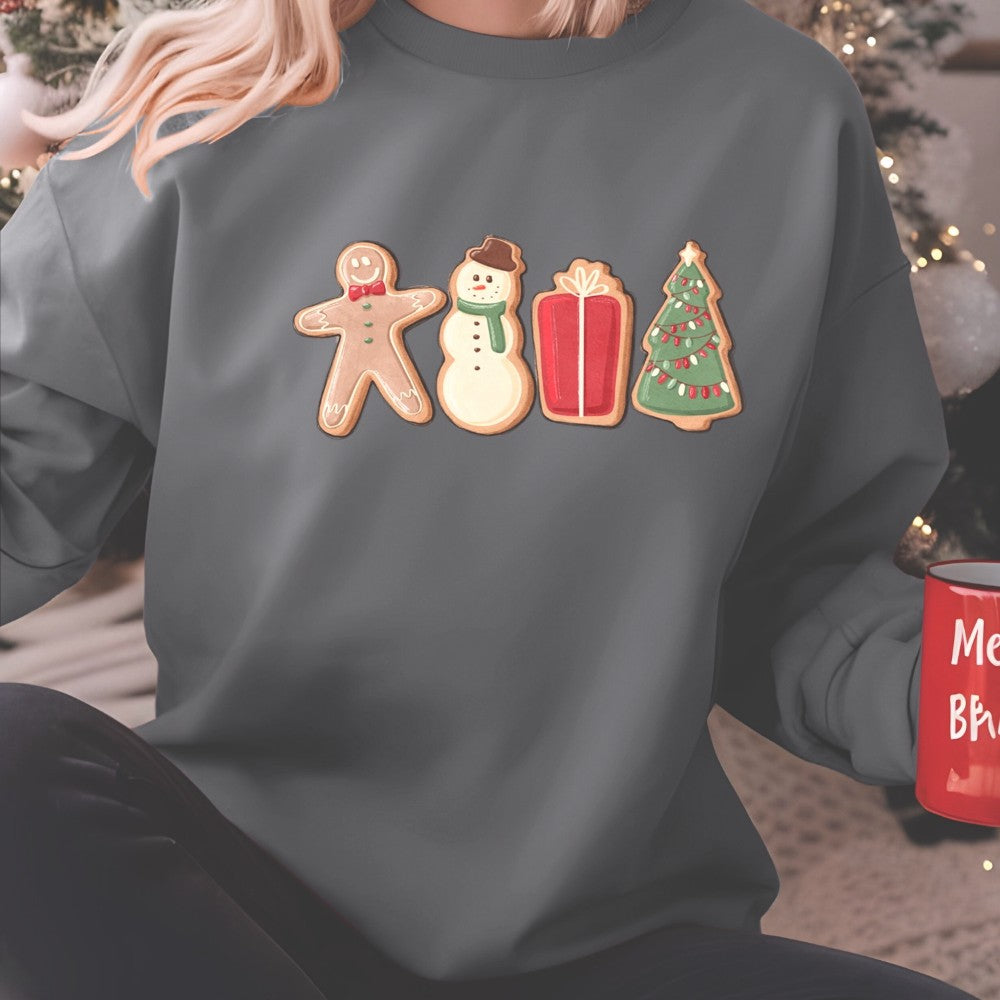 femme portant un pull de noël chaleureux, idéal pour les fêtes