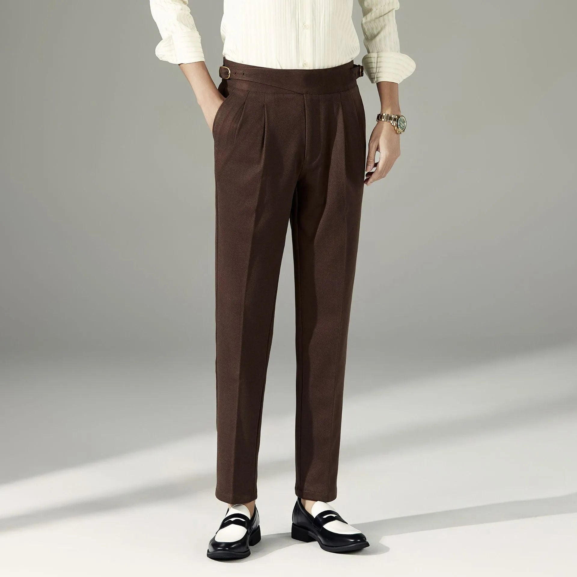 BELLAGIO - Pantaloni Casual Slim Sartoriali Uomo