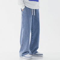 Jeans larghi dritti casual da uomo