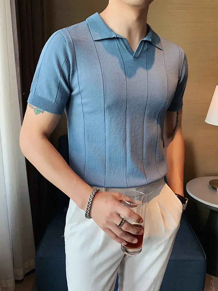 MAURIZO ™ | Maglietta Polo A Maniche Corte Coste Uomo