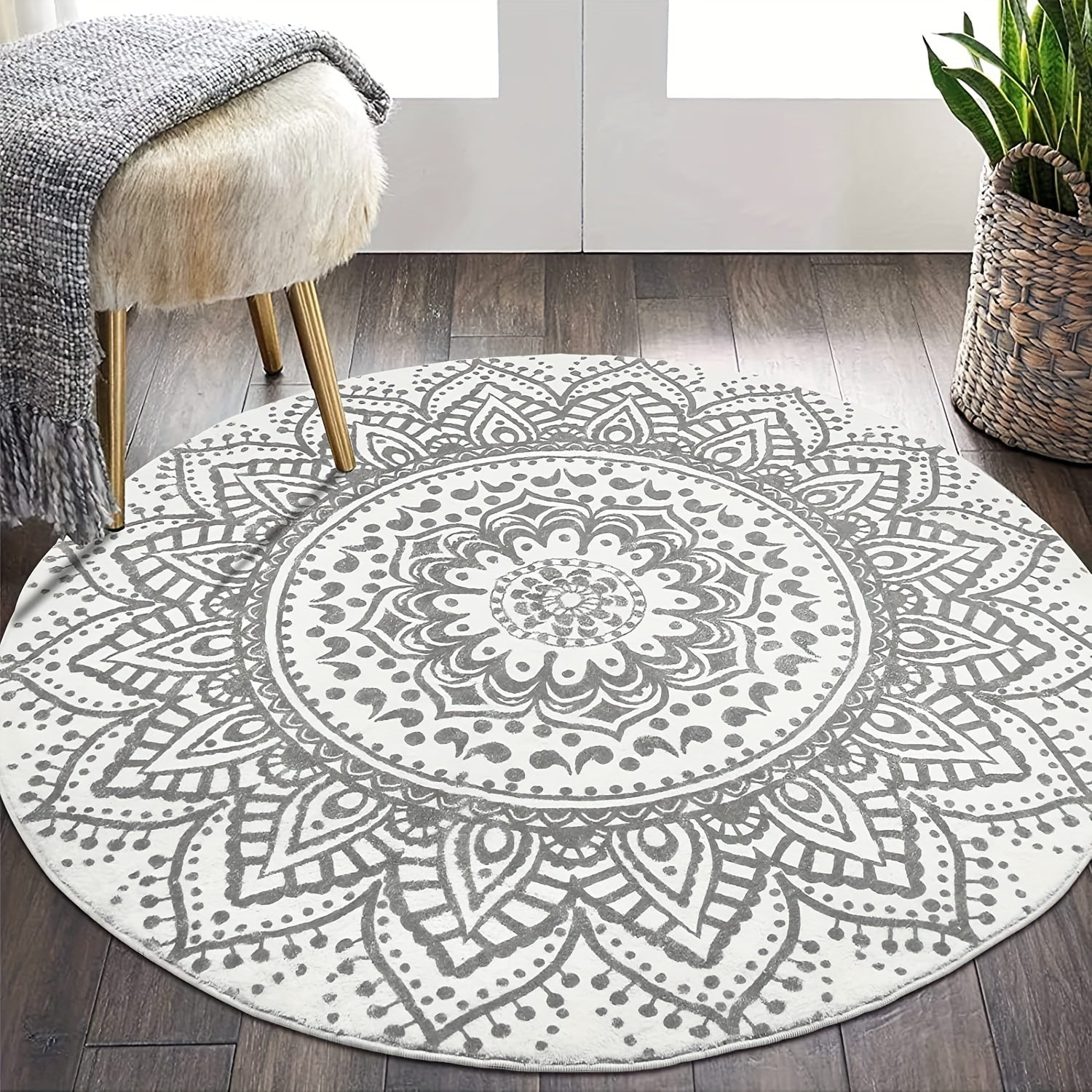 Tapis ethnique et boho parfait pour salon et chambre, lavable