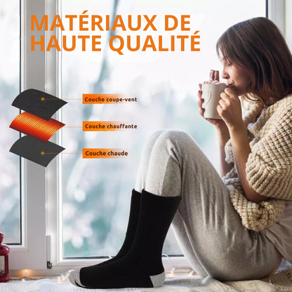 Chaussettes Chauffantes Unisexes Matt® avec Batterie de 4000mAh