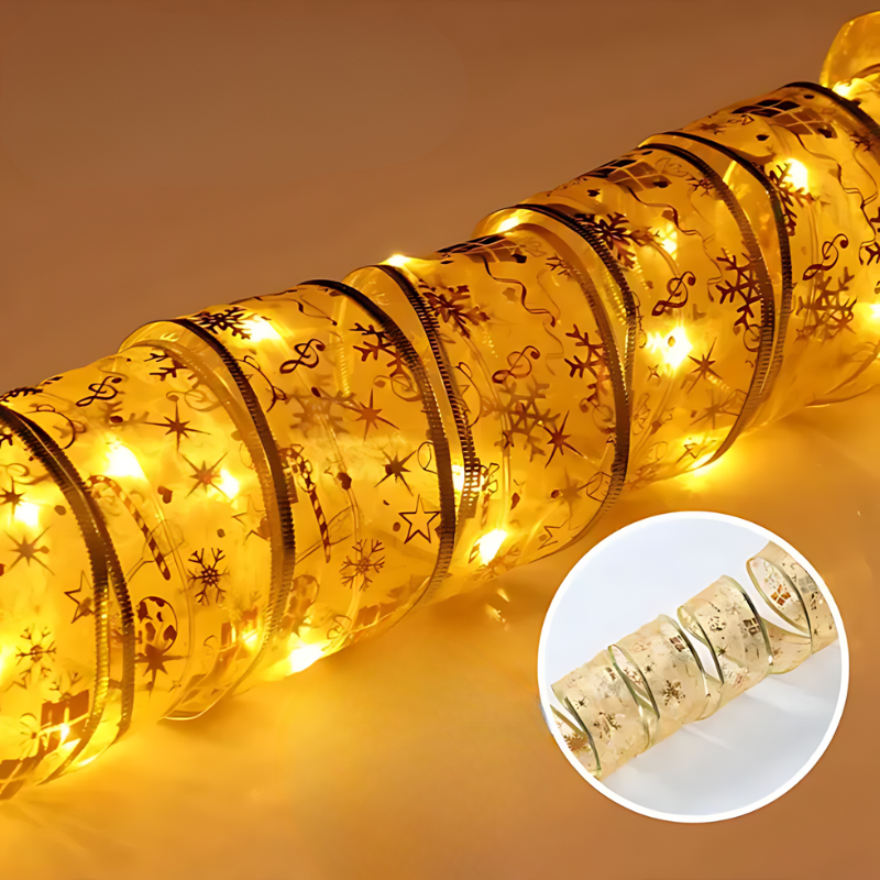 SparkleFest™ Ruban de Noël LED pour un Éclat Festif