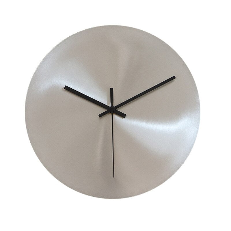 Horloge Murale Minimaliste en Acier Inoxydable