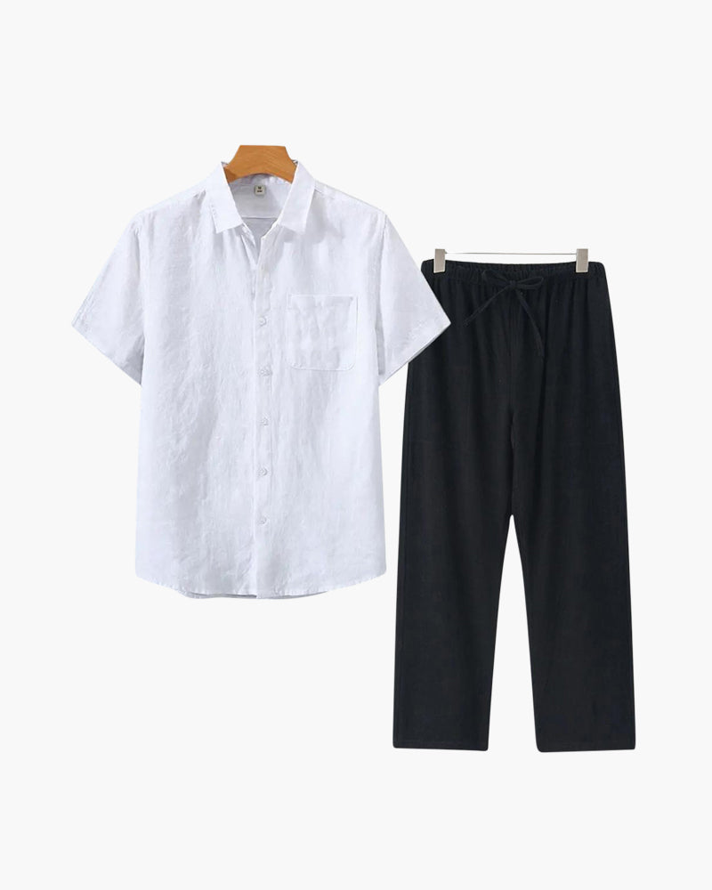 Old Money – Combo in Lino a Manica Corta