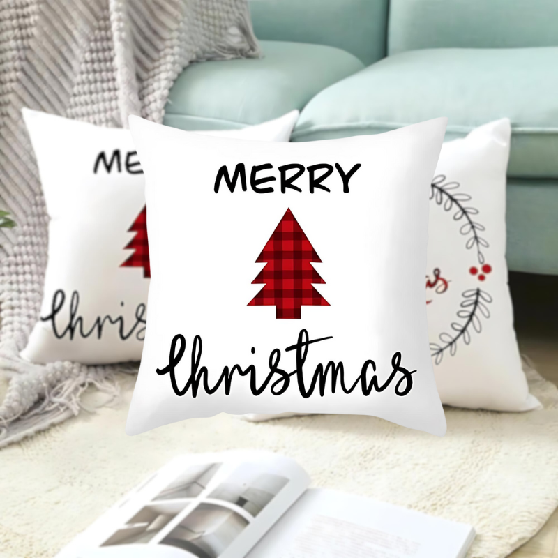 WeihnachtsZauber® Housse de Coussin Festive pour des Jours Confortables