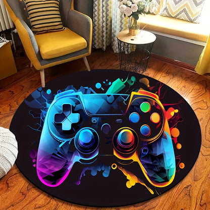 RugMaster® Tapis rond en forme de gamepad pour les gamers soucieux de style