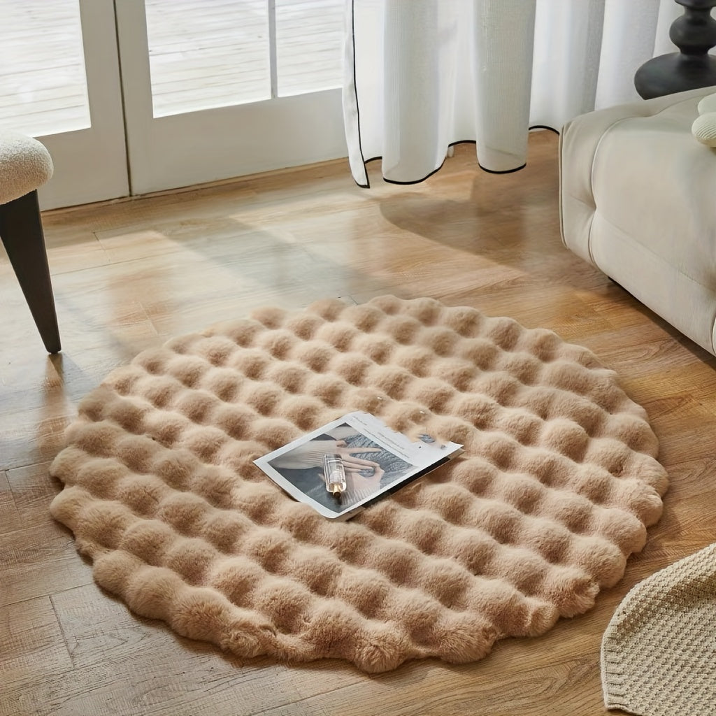 VeluStyle® Tapis Rond Moelleux – Confort Élégant pour Votre Maison