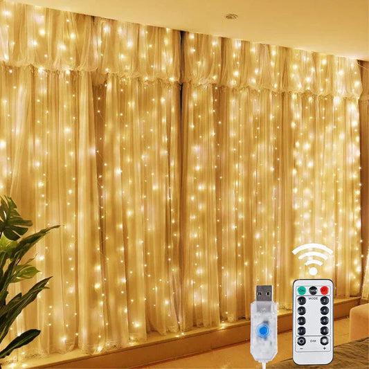 Guirlande lumineuse pour décoration de noël avec télécommande led