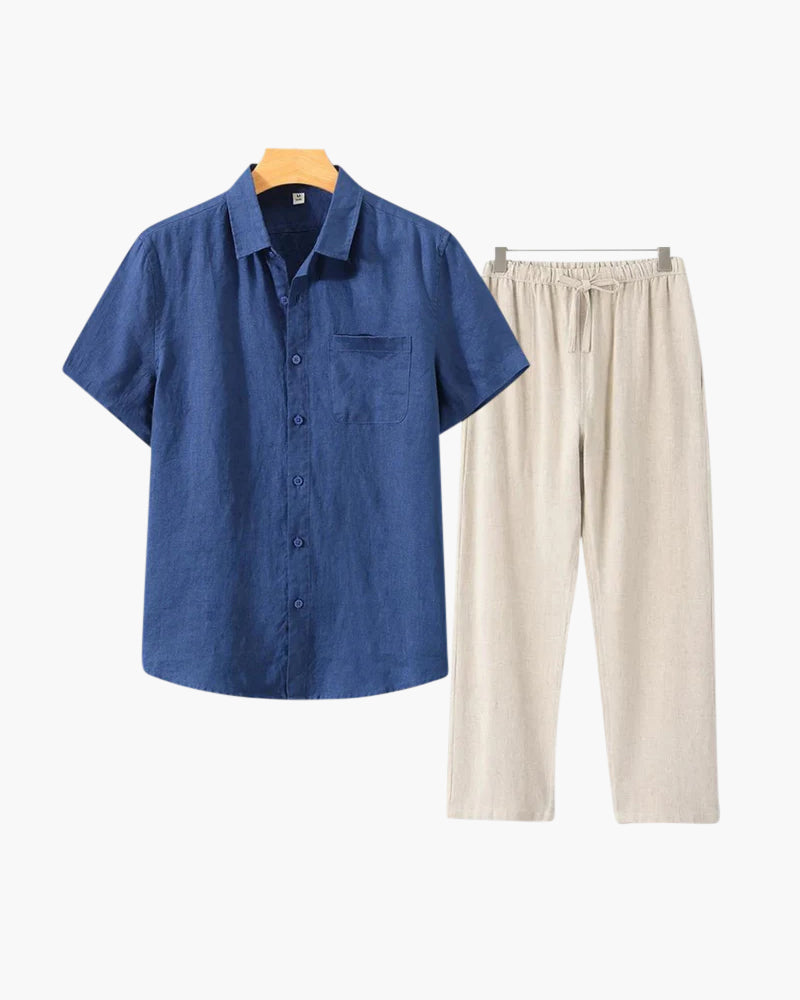 Old Money – Combo in Lino a Manica Corta
