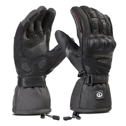 Gants de Moto Chauffants en Cuir de Mouton MotoHeat®