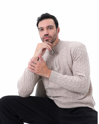 Half Zip in 100% Cashmere