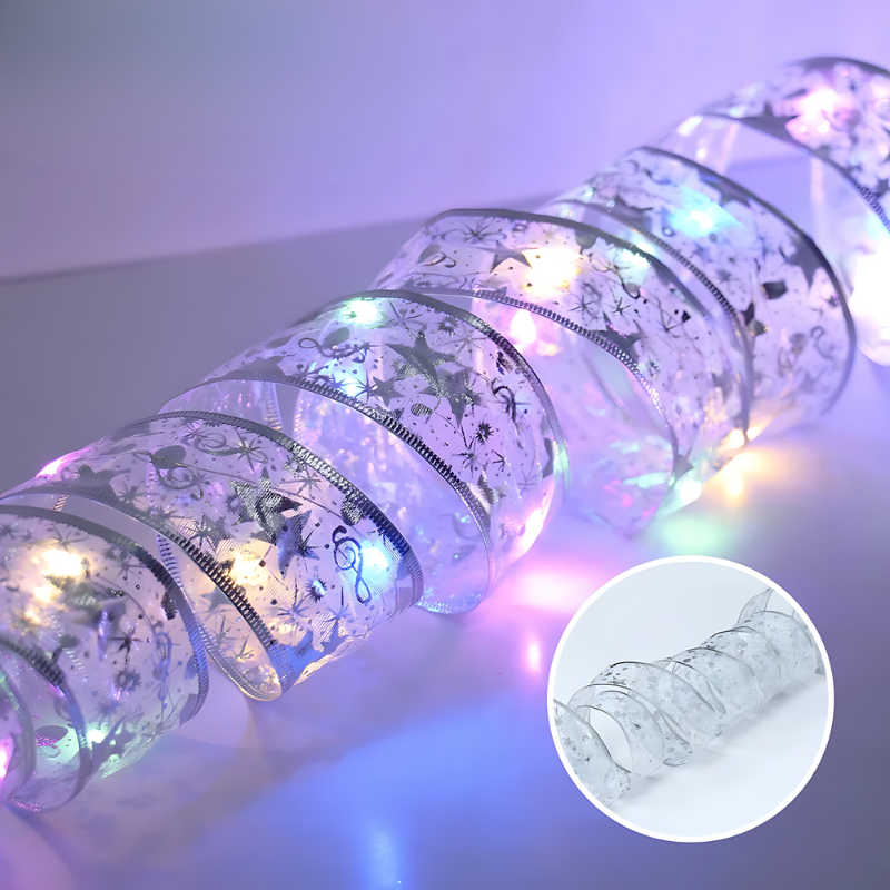 SparkleFest™ Ruban de Noël LED pour un Éclat Festif