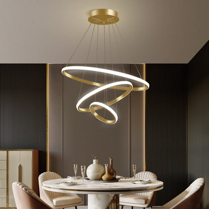 Suspension salle à manger avec éclairage design et lustre moderne