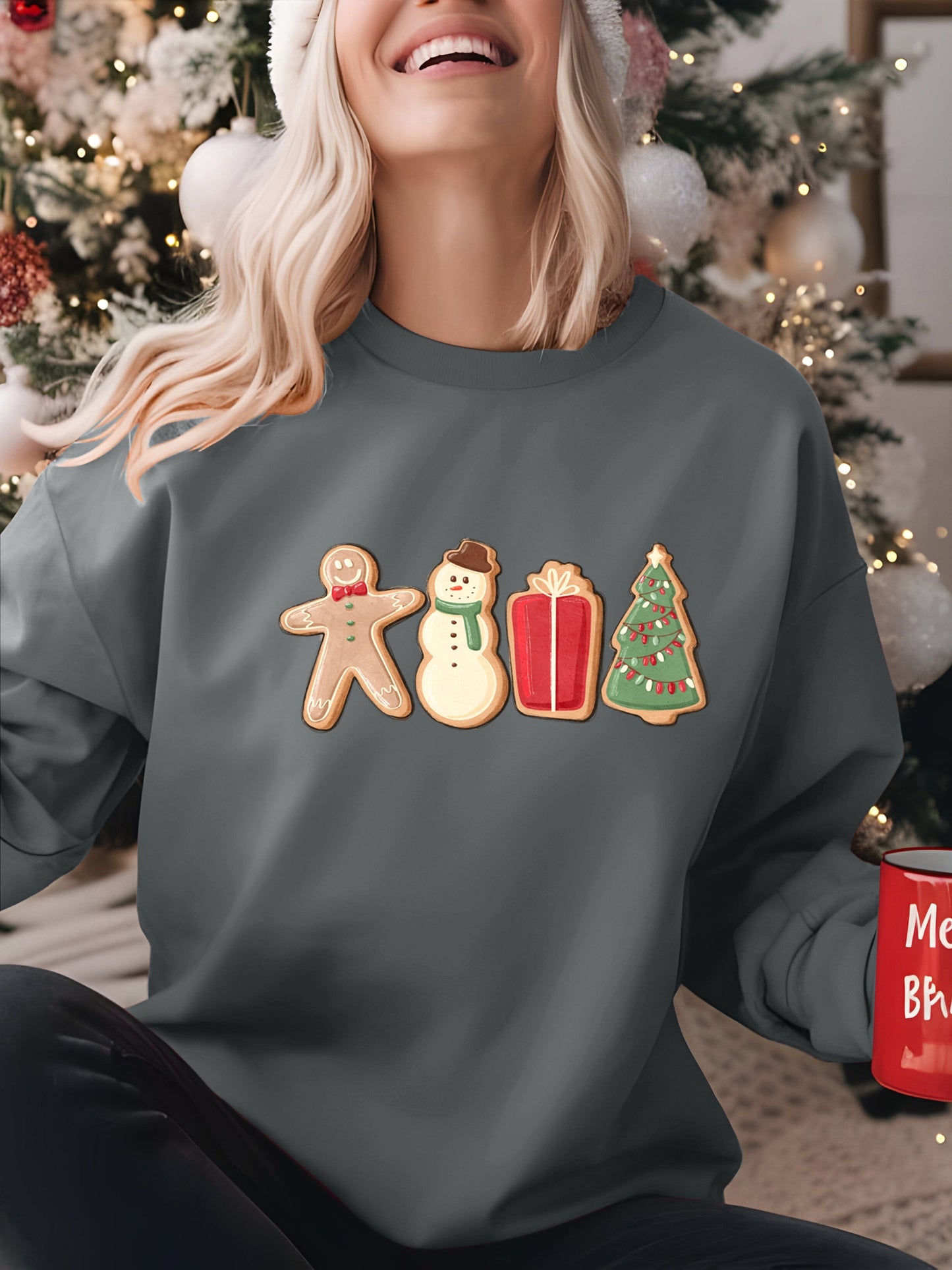 Mia® Sweatshirt Festif pour Femme avec Motifs de Noël