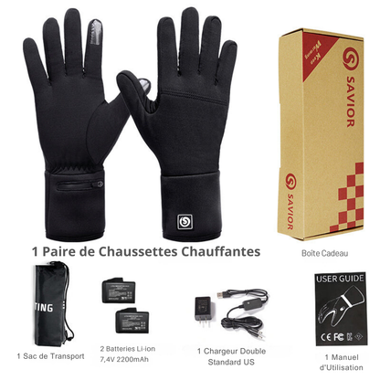 HeatGlide® Gants Doublure Chauffants Unisexes, Fins et Respirants