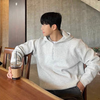 TAEGU Felpa con cappuccio Semi Zip