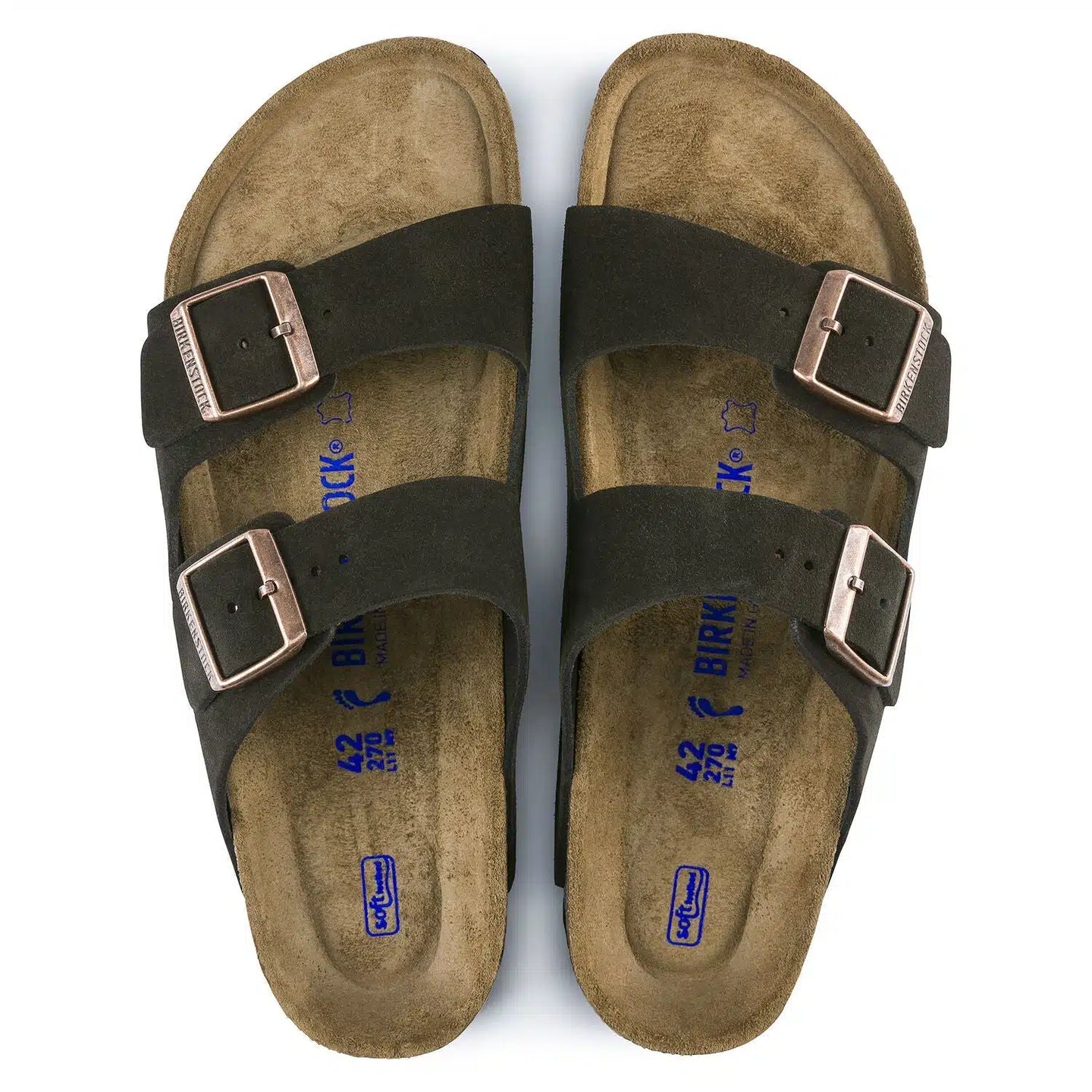 Sandali in Pelle Scamosciata Mocca