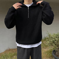 TAEGU Felpa con cappuccio Semi Zip