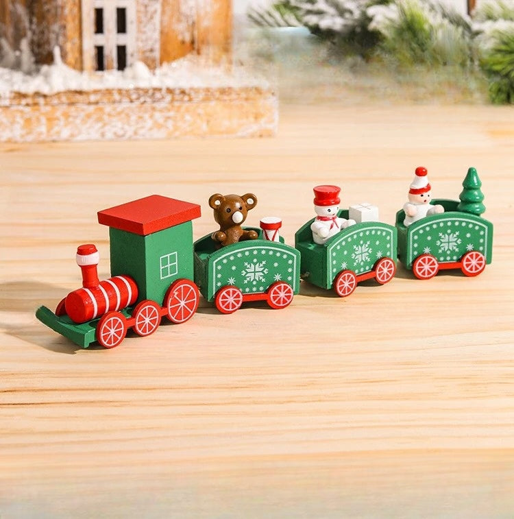 FestTrain® Charmante Décoration de Noël en Bois pour une Ambiance Festive