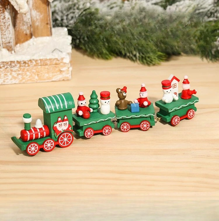 FestTrain® Charmante Décoration de Noël en Bois pour une Ambiance Festive