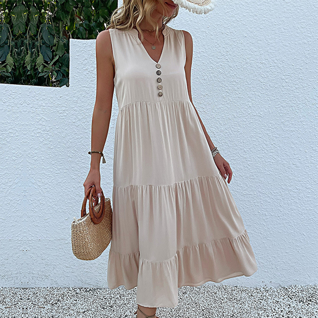 abito lungo senza maniche, abito elegante estivo, abito leggero donna, vestito boho chic, moda estiva, abiti leggeri, vestiti estivi donna, abiti da spiaggia, outfit estivi, stile estivo, abbigliamento donna estate, vestiti casual estivi, vestiti boho chic, abito estivo boho, abito ruffle donna, vestito smock donna, abito poliestere donna, abito festival estivo, tendenze moda estate