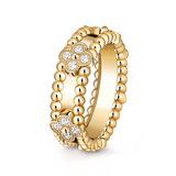 Anello Trifoglio | Anello Perline Trifoglio | Anello Portafortuna | Anello Elegante Donna